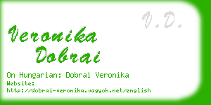 veronika dobrai business card